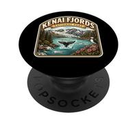 Recuerdo del Viaje a Alaska del Parque Nacional de los Fiordos Kenai PopSockets PopGrip Adhesivo