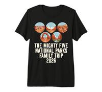 Recuerdo del Viaje Familiar Mighty Five de Utah 2026 Camiseta Premium