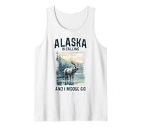Recuerdo Divertido de Alaska Is Calling & I Moose Go Camiseta sin Mangas