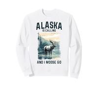 Recuerdo Divertido de Alaska Is Calling & I Moose Go Sudadera