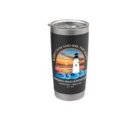 Recuerdo en la costa de Newport, Oregon, Faro de Yaquina Head Vaso térmico de acero inoxidable de doble pared