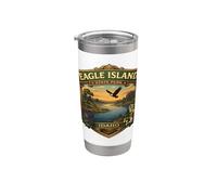 Recuerdo gráfico de Eagle Island State Park Idaho Vaso térmico de acero inoxidable de doble pared