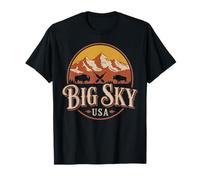 Recuerdo icónico de la montaña del Bisonte de la región Big Sky Camiseta