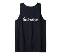 Recuerdo Italiano Arrivederci Funny Say Goodbye Back Design Camiseta sin Mangas