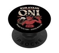 Recuerdo japonés Devil Oni Lantern Ale Japanese Demon Beer PopSockets PopGrip Adhesivo