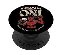 Recuerdo japonés Devil Oni Lantern Ale Japanese Demon Beer PopSockets PopGrip Adhesivo