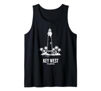 Recuerdo Minimalista de Key West Lighthouse Florida Art Camiseta sin Mangas