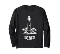 Recuerdo Minimalista de Key West Lighthouse Florida Art Manga Larga