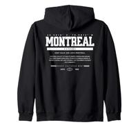 Recuerdo Minimalista de la Ciudad de Montreal Sudadera con Capucha