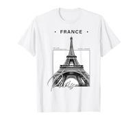 Recuerdo Minimalista de Viaje de la Torre Eiffel de París Camiseta