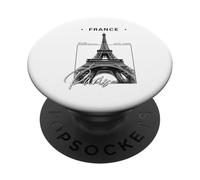 Recuerdo Minimalista de Viaje de la Torre Eiffel de París PopSockets PopGrip Adhesivo