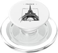 Recuerdo Minimalista de Viaje de la Torre Eiffel de París PopSockets PopGrip para MagSafe