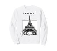 Recuerdo Minimalista de Viaje de la Torre Eiffel de París Sudadera