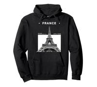 Recuerdo Minimalista de Viaje de la Torre Eiffel de París Sudadera con Capucha