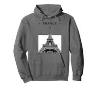 Recuerdo Minimalista de Viaje de la Torre Eiffel de París Sudadera con Capucha
