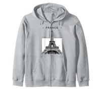 Recuerdo Minimalista de Viaje de la Torre Eiffel de París Sudadera con Capucha