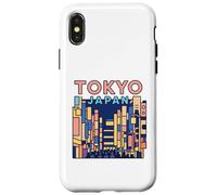 Recuerdo minimalista de viaje nocturno con luces de ciudad de Tokio Japón Carcasa para iPhone X/XS