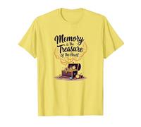 Recuerdo nostálgico de concienciación sobre el Alzheimer Memory Treasure Camiseta, Hombre, Limón, XL