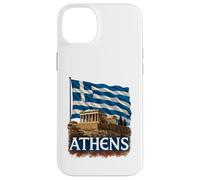 Recuerdo realista vintage de la bandera de Grecia de Atenas Carcasa para iPhone 14 Plus