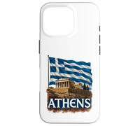 Recuerdo realista vintage de la bandera de Grecia de Atenas Carcasa para iPhone 16 Pro