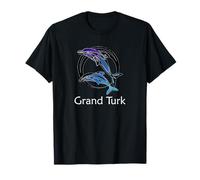 Recuerdo Retro con diseño de delfín Tribal Grand Turk Camiseta
