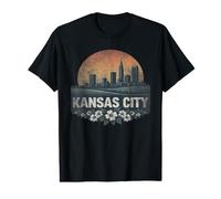 Recuerdo Retro de Kansas City Landscape Vintage Camiseta gráfica económica