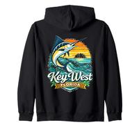 Recuerdo Retro de Key West Florida Marlin Fishing Florida Keys Sudadera con Capucha