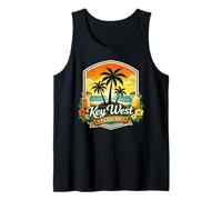 Recuerdo Retro de los Cayos de Florida de Key West Florida Camiseta sin Mangas