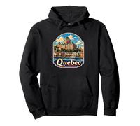 Recuerdo Retro de Quebec de Canadá/Quebec Sudadera con Capucha