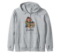Recuerdo Retro de Quebec de Canadá/Quebec Sudadera con Capucha