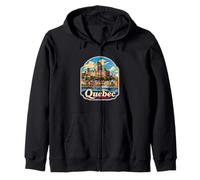 Recuerdo Retro de Quebec de Canadá/Quebec Sudadera con Capucha