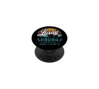 Recuerdo Retro del Oso Sol de Luray Virginia en el Valle de Shenandoah PopSockets PopGrip Adhesivo