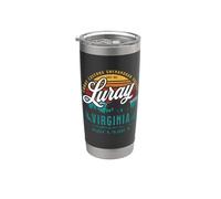 Recuerdo retro del oso sol de Luray Virginia en el valle de Shenandoah Vaso térmico de acero inoxidable de doble pared
