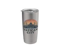 Recuerdo retro del paisaje de la ciudad del Vaticano Vaso térmico de acero inoxidable de doble pared