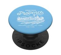 Recuerdo Retro del Paisaje de la Provenza Francia PopSockets PopGrip Adhesivo