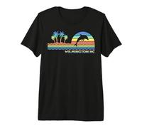 Recuerdo Retro Vintage para Amantes de los Delfines de Wilmington, Carolina del Norte Camiseta Premium