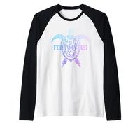 Recuerdo tribal de tortuga marina de Florida de Fort Myers Beach Camiseta Manga Raglan