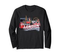 Recuerdo Vintage con Texto en inglés I Would Rather Be In London Manga Larga