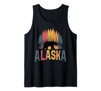 Recuerdo Vintage de Alaska The Last Frontier Bear Camiseta sin Mangas