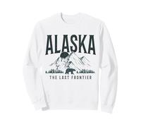 Recuerdo Vintage de Alaska The Last Frontier Bear Mountains Sudadera