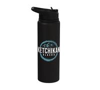 Recuerdo vintage de Alaska The Last Frontier Stainless Steel Insulated Water Bottle