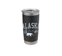 Recuerdo vintage de Alaska The Last Frontier Vaso térmico de acero inoxidable de doble pared