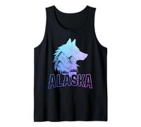 Recuerdo Vintage de Alaska Wolf The Last Frontier Camiseta sin Mangas