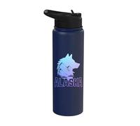 Recuerdo vintage de Alaska Wolf The Last Frontier Stainless Steel Insulated Water Bottle