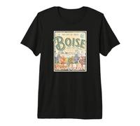 Recuerdo Vintage de Boise Idaho State Capital City of Trees Camiseta Premium