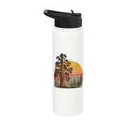 Recuerdo vintage de California del Parque Nacional Sequoia Tree Stainless Steel Insulated Water Bottle