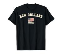 Recuerdo Vintage de la Bandera Estadounidense de Nueva Orleans de Louisiana Camiseta gráfica económica