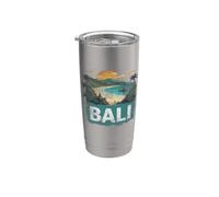 Recuerdo vintage de paisaje de Bali retro Vaso térmico de acero inoxidable de doble pared