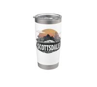 Recuerdo vintage de paisaje retro de Scottsdale Vaso térmico de acero inoxidable de doble pared
