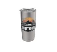 Recuerdo vintage de paisaje retro de Scottsdale Vaso térmico de acero inoxidable de doble pared